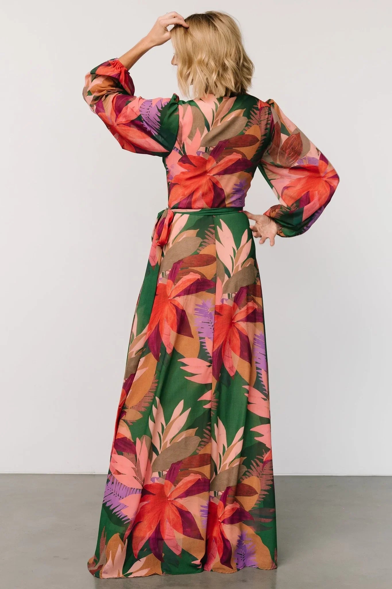 Camilla Wrap Maxi Dress | Green Multi