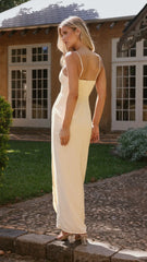 Charlotte Draped Maxi Dress - Yellow