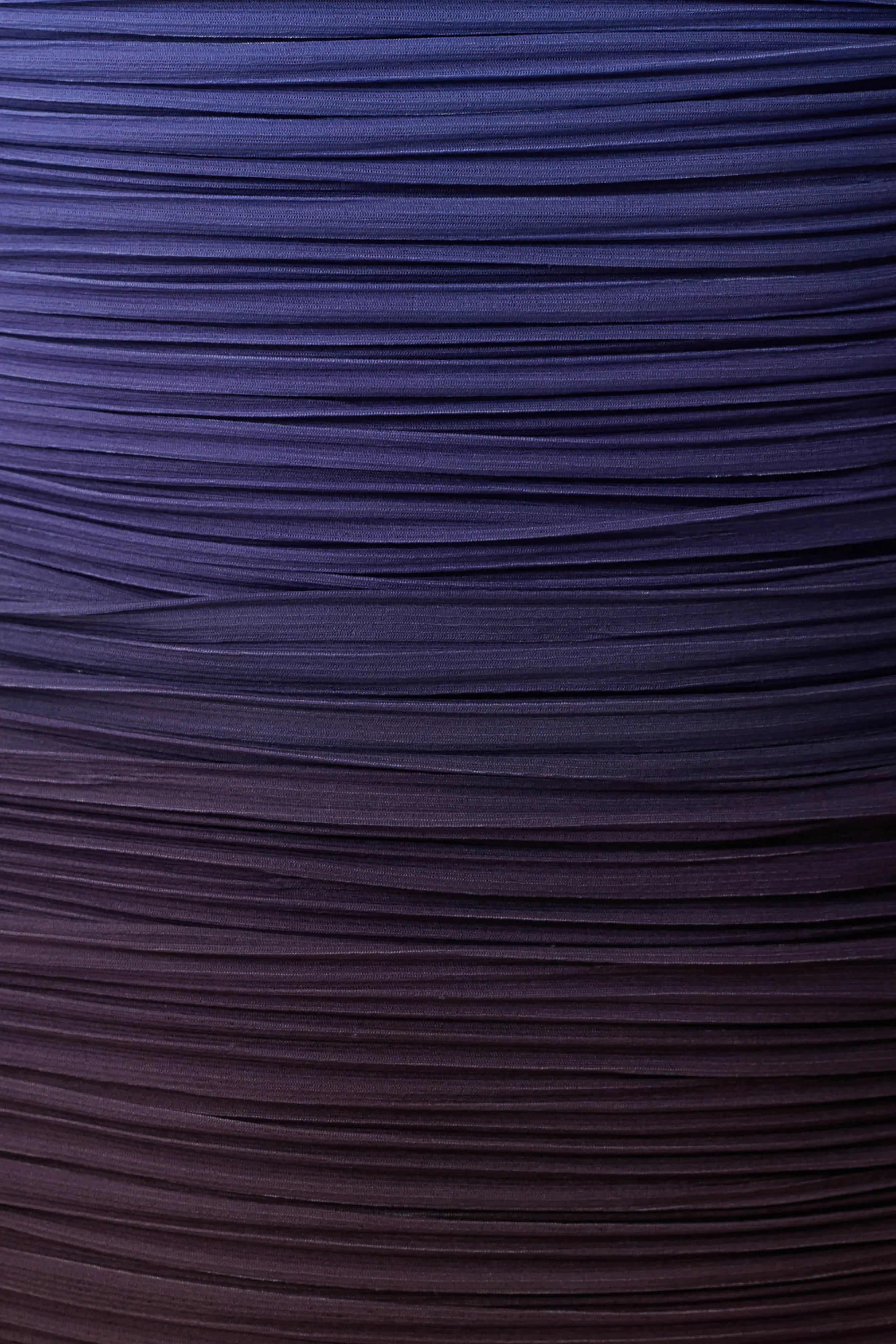 Azizi Pleated Halter Midi Dress - Chocolate & Blue Ombre Print