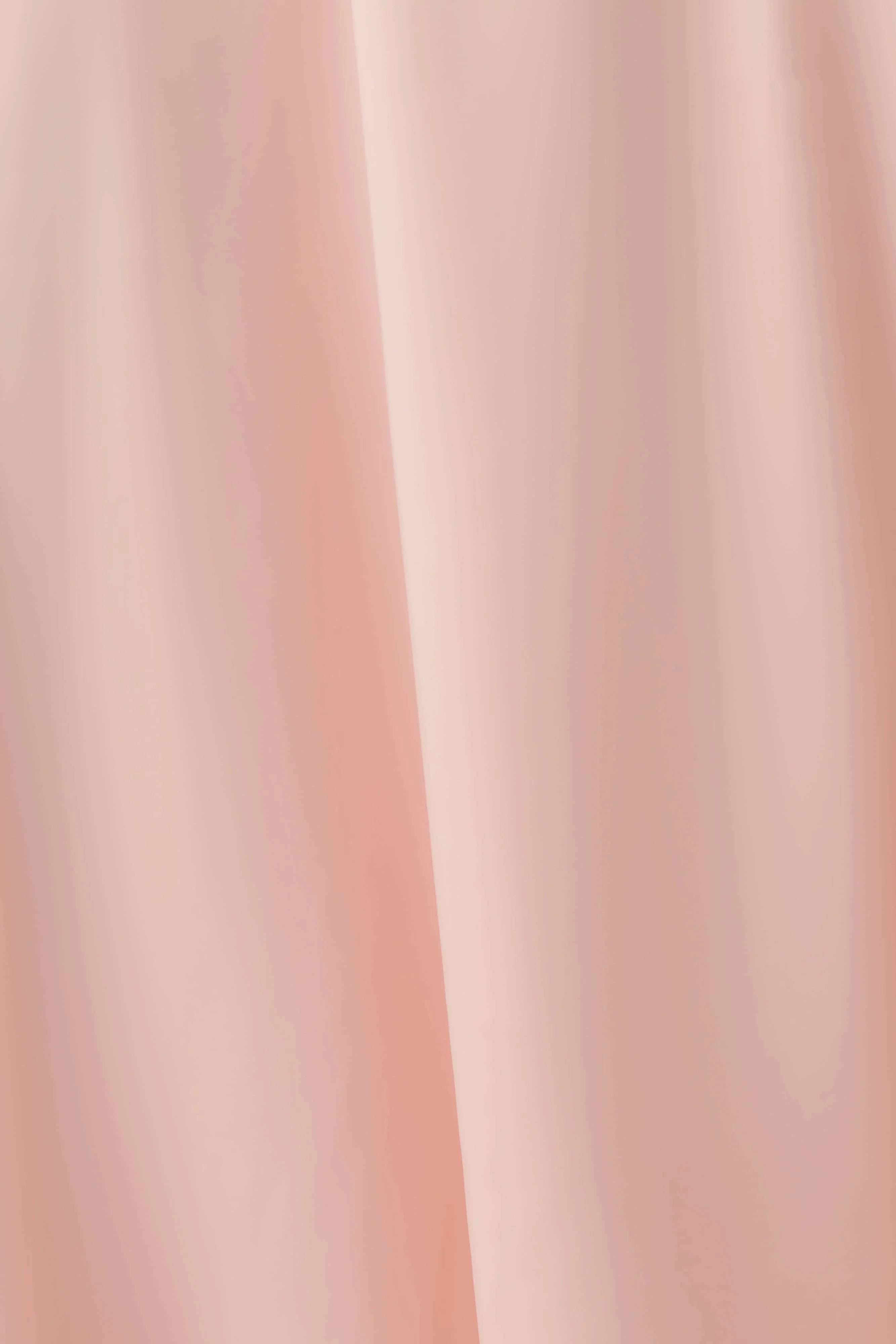 Cyra Plunge Satin Midi Dress - Peach