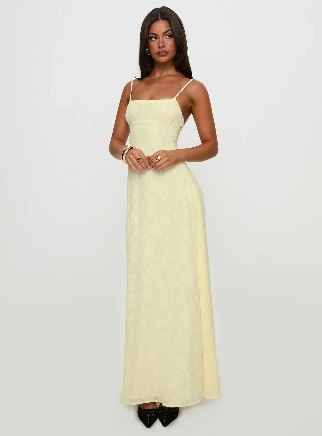 South Of France Maxi Dress Yellow