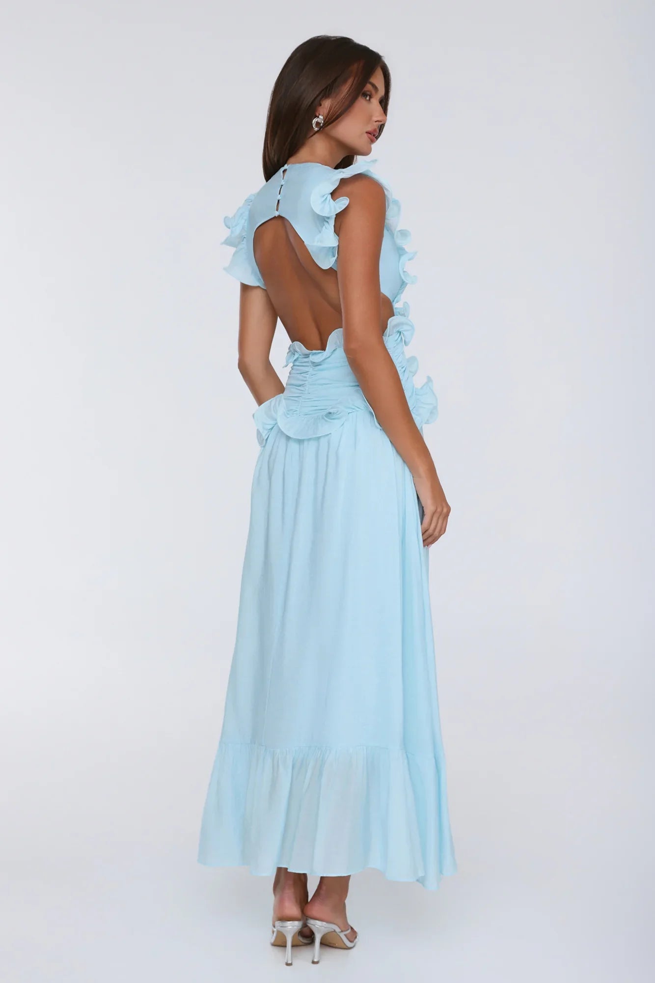 Evening Luxe Maxi Dress Light Blue