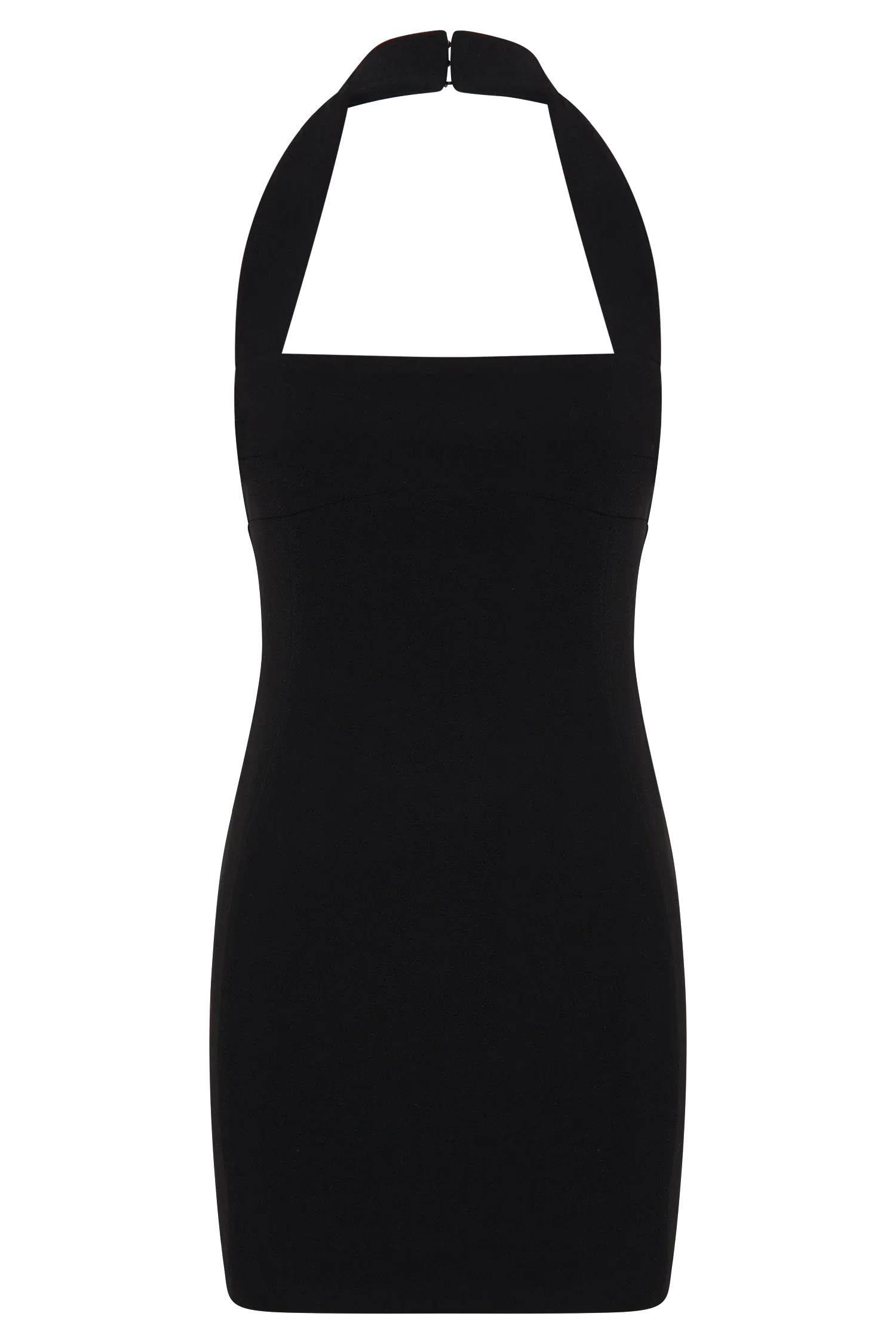 Amelita Suiting Halter Mini Dress - Black